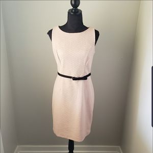 Taylor Dress Blush Sleeveless Lace Back W/Belt